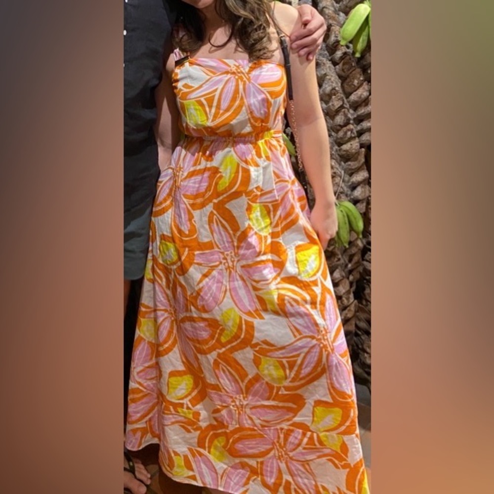 Hello Molly Orange & Pink One-Shoulder Floral Maxi Dress - Picture 2 of 5